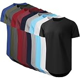 LemonVibe Men's Big and Tall T-Shirts 3XL-8XL, Casual Stretch Tee | Short-Sleeve Crewneck Tee for Men, Soft Cotton Blend, Plus Size Basic Tees, Big Tall Shirts