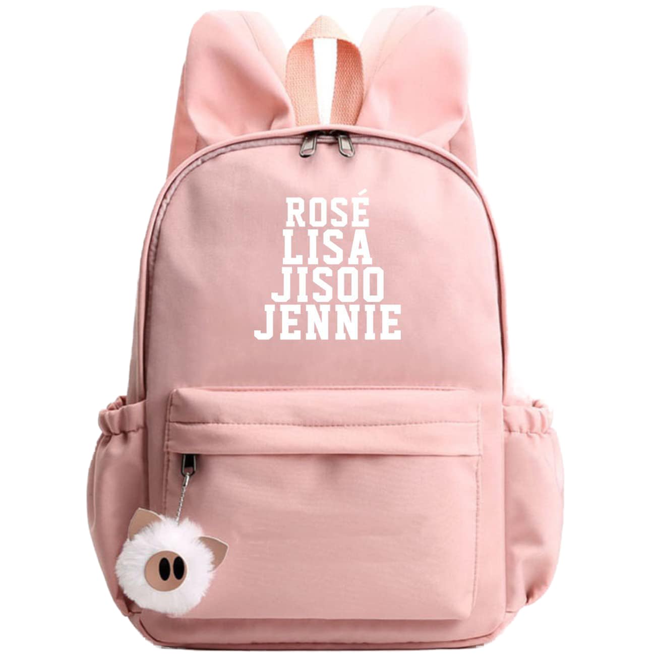 NCTCITY Cute Rabbit Ears Backpack School Bag Daypack Gift Merchandise Laptop Bag College School BookBag Travel School Canvas Bag JISOO JENNIE ROSÉ LISA For Fans