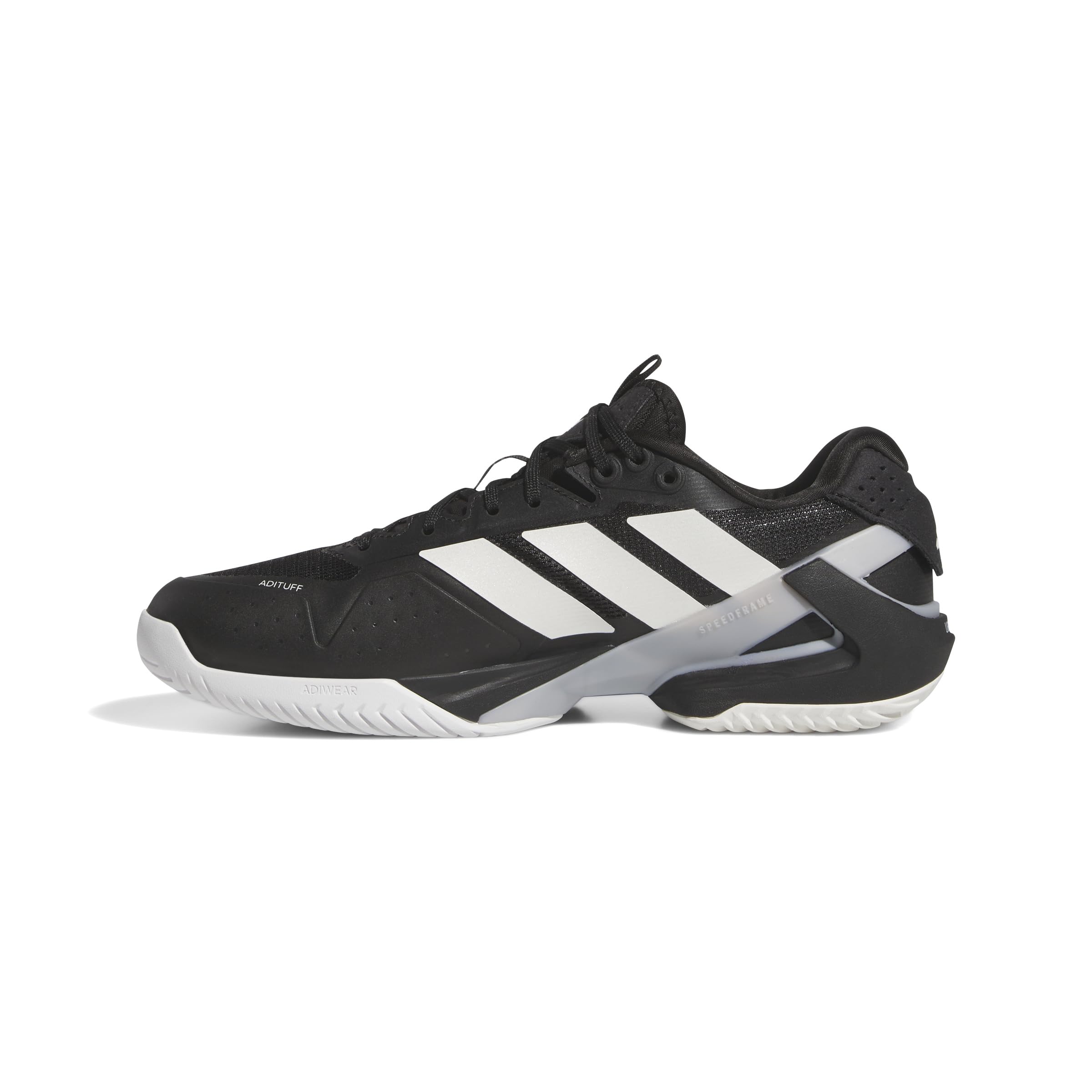 Photo 1 of adidas Men's Adizero Ubersonic 5 Tennis Sneaker, Black/Zero Metallic/Silver Metallic, 8.5