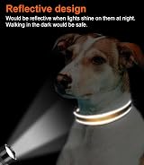 Joytale Reflective Dog Collar XS Khaki Neon Nylon Neoprene Padding view 5