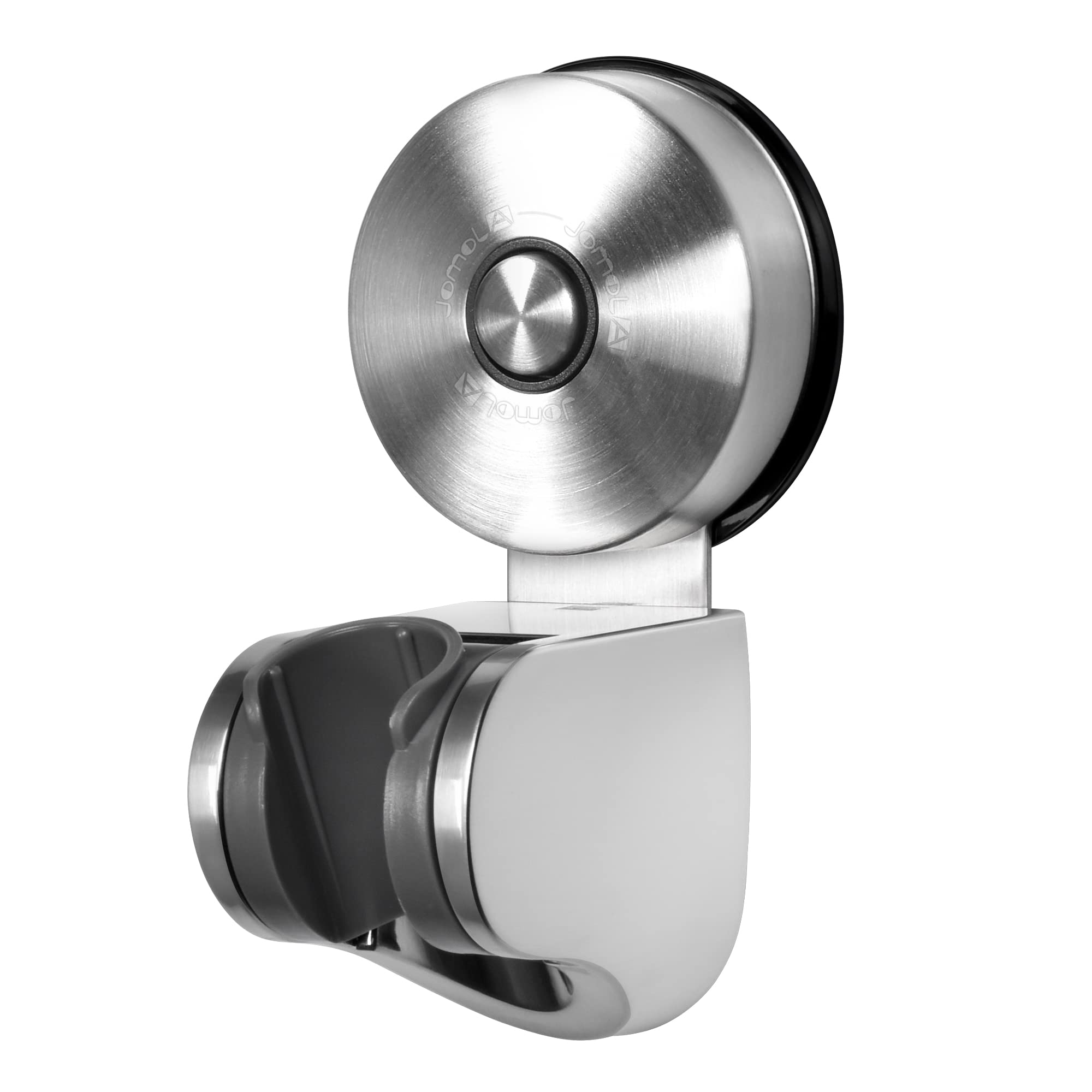 JOMOLA Suction Shower Head Holder Stainless Steel Shower Head Bracket 4 Mode Angle Adjustable Handheld Shower Holder Removable Bidet Sprayer for Bathroom Toilet Brush Finish