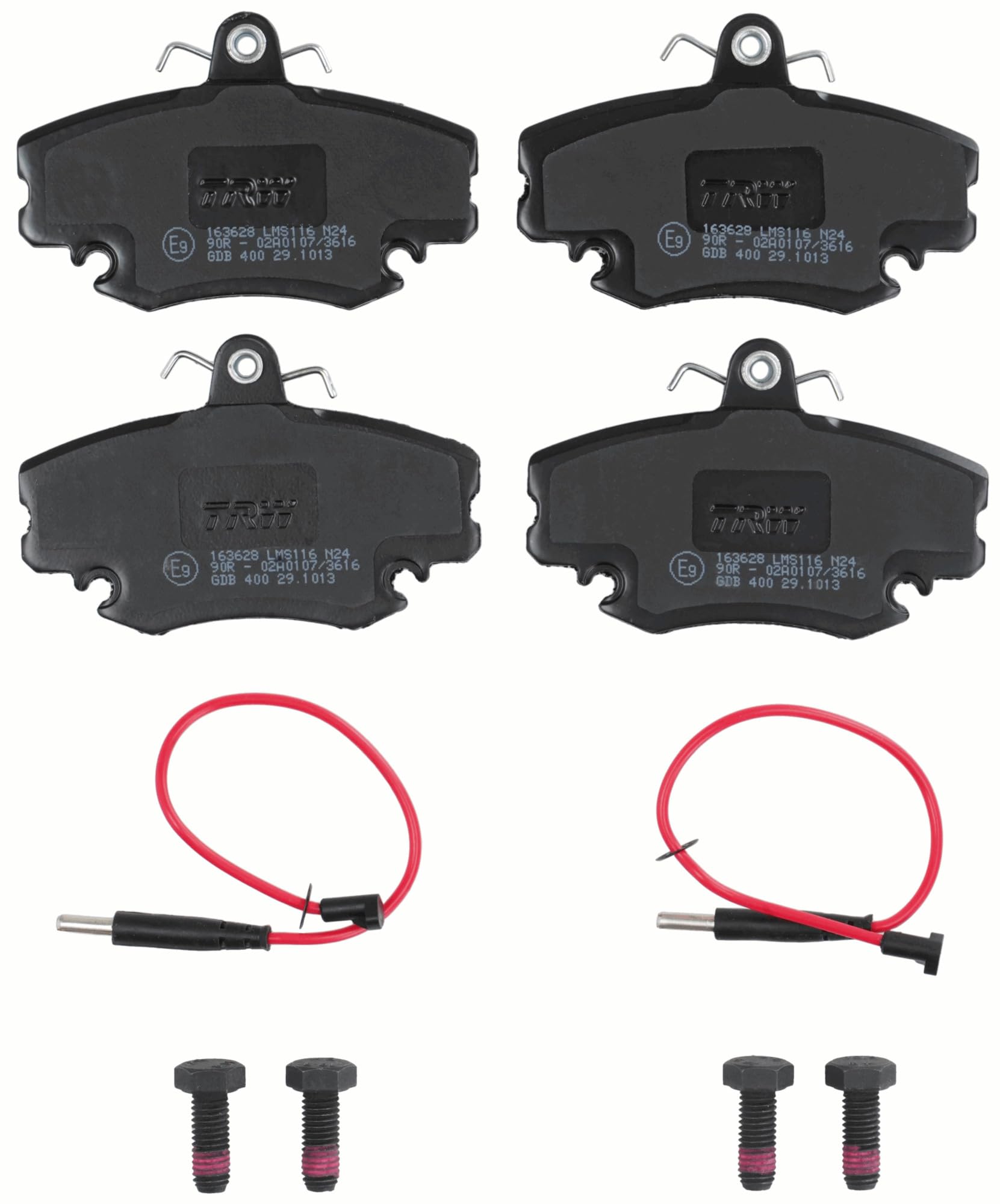 TRW GDB400 Brake Pad Set of 4 for Renault Lutecia II (BB_, CB_) 1998-2016 Front Axle and other vehicles