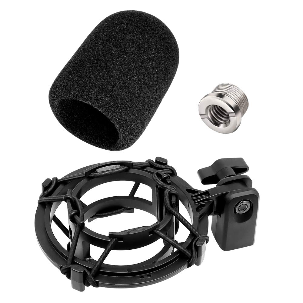 Photo 1 of Etour AT2020 Microphone Shock Mount with Pop Filter, [Custom Built for audio technica Mic] Anti-Vibration Suspension Shockmount Holder Clip Compatible with AT2020USB+ AT2035 ATR2050 AT3035 AT3060