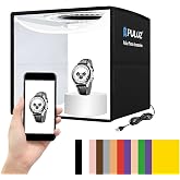 PULUZ 10x10 Photo Light Box, Product Photography Studio CRI95+ 104PCS LED | 10 inch Folding Portable Mini lightbox, Adjustable Brightness, 12 Backgrounds for Watches, Jewelry, Crafts and Small Items