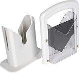 KitchenCraft Bagel Slicer Cutter White Plastic Carbon Steel Gift Box view 4