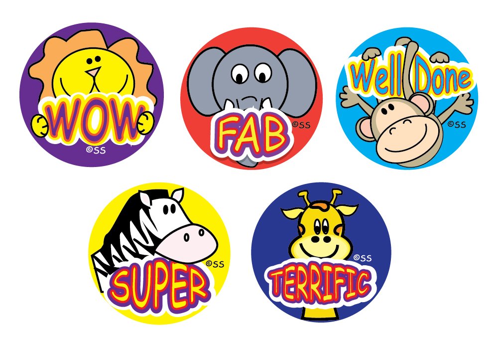 Sticker Solutions Cartoon Animals Reward Stickers (Pack of 180)