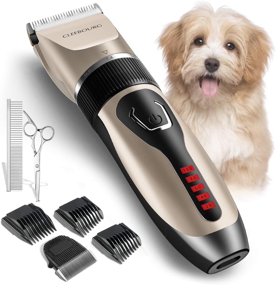 Amazon Com Cleebourg Dog Clippers Grooming Kit Professional