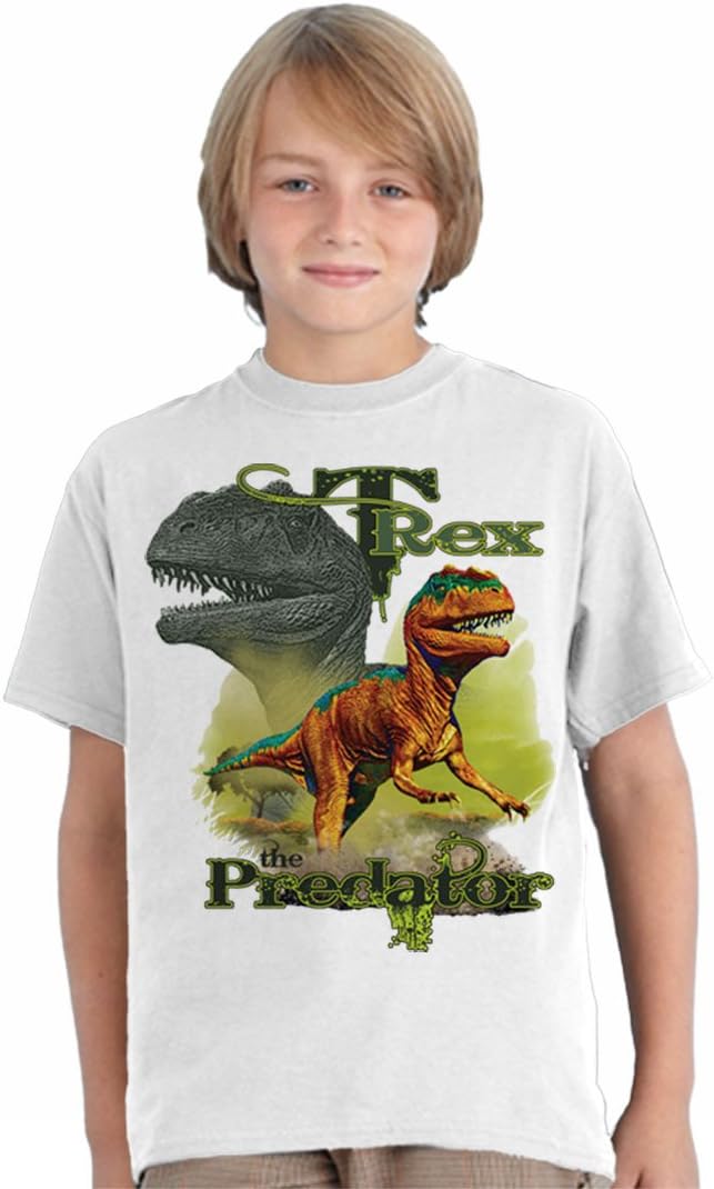 Boy's T-Rex Predator Solar Color Changing Tee MD White