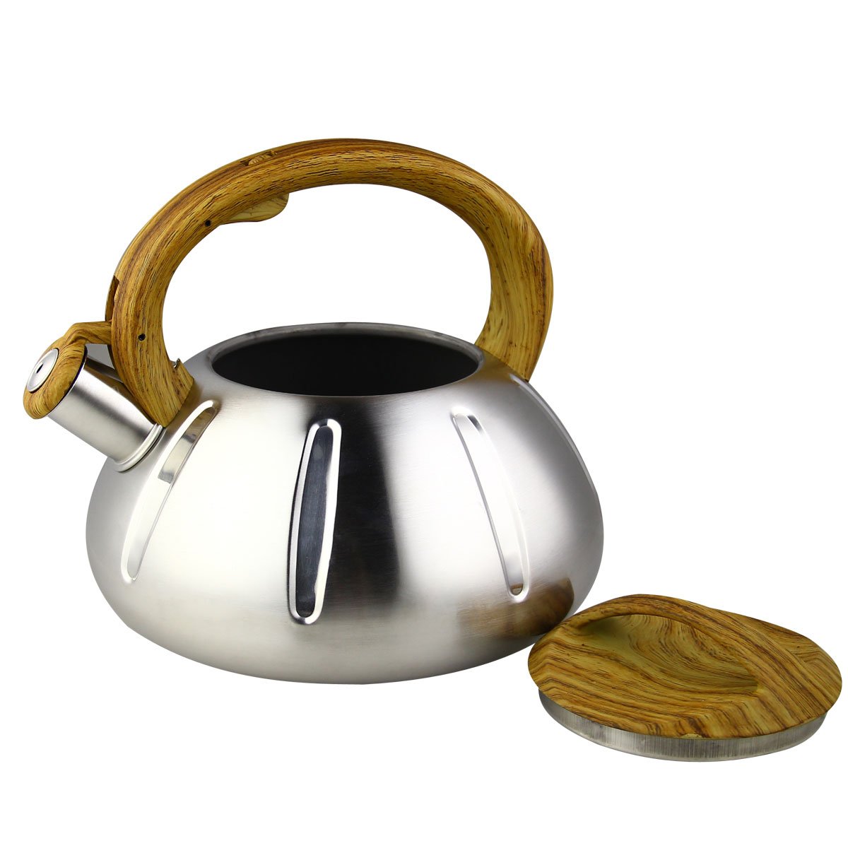 Riwendell Stainless Steel Whistling Tea Kettle 2.6Quart Stove Top