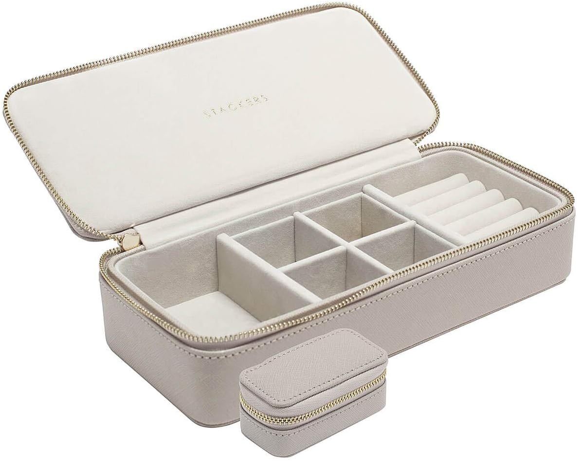Stackers Taupe Large & Petite Travel Jewellery Box Amazon.co.uk
