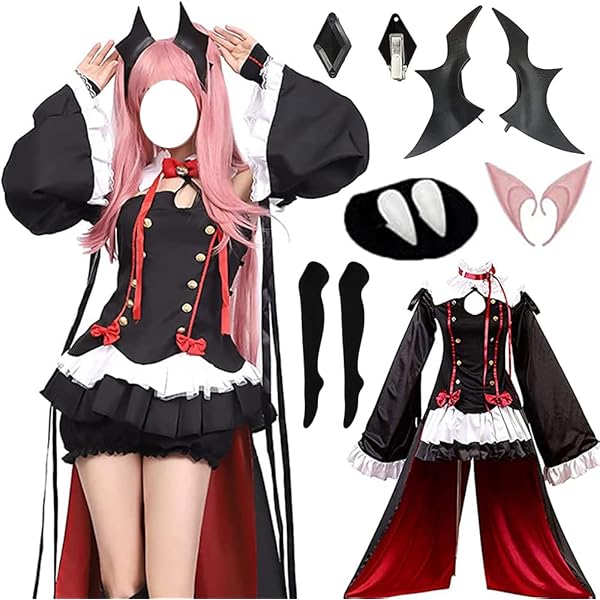 Tongyundacheng Rem/Ram Cosplay Kostüm Maid Outfit Kleid mit Socken