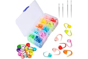 TESORRIO Crochet Stitch Markers for Crocheting - 120Pcs Stitch Markers for Knitting Crochet Markers for Crocheting Knitting Markers - Crochet Stitch Marker Knitting Stitch Markers Locking Stitch Markers Cute