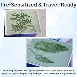 Jacquard Cyanotype Fabric Sheets, Pre-Sensitized