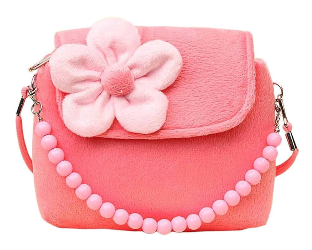 Westeng Kids Little Girl Shoulder Bag Beaded Handbag Sweet Princess