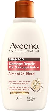 Aveeno Scalp Soothing Damage Repair Shampoo Almond Oil 300ml Sulfate Free