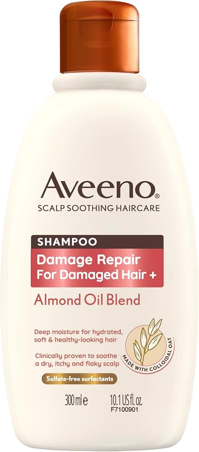Aveeno Scalp Soothing Damage Repair Shampoo Almond Oil 300ml Sulfate Free