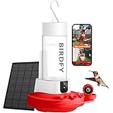 Birdfy Hummingbird Feeder with Dual Cameras - 2K HD Smart Cameras Solar Powered, Close-Up Bird Video/Live Watching & Instant Notifications, Ant Moat & Leakproof - 20oz (AI Lifetime)