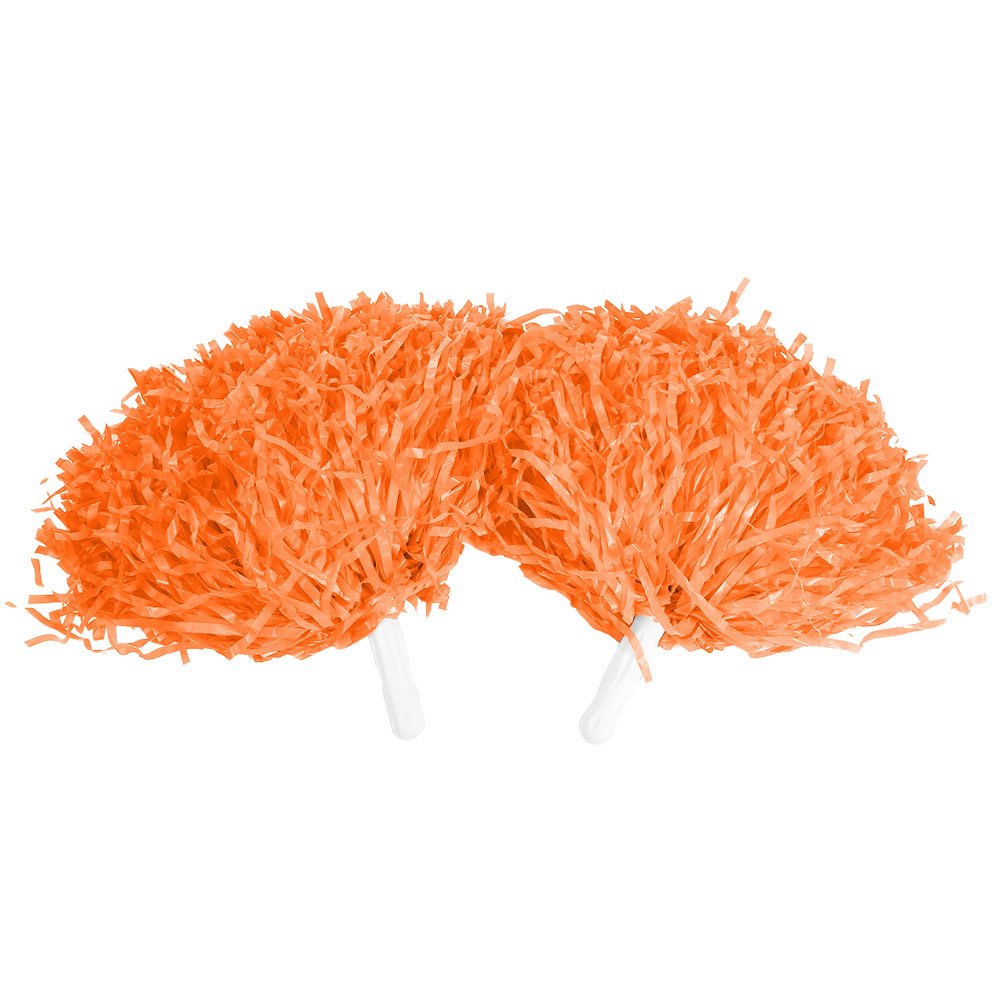 Pack of 2 Pom Pom Cheer Pom Poms Dance Pom Poms Fluffy Pom Poms Cheer for Party Fancy Cheerleader Sports Matches(Orange)
