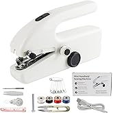 LUPOGRIGIO Hand Held Sewing Machines For Adults, Hand Held Sewing Machines For Hemming with Test Fabric(Not second-hand), Easy To Use Rechargeable USB Hand Sewing Machine For Beginners(WHITE-1)