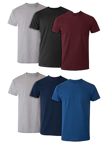 Hanes Men's Pocket Undershirt Pack, Cotton Crew Neck T-Shirt