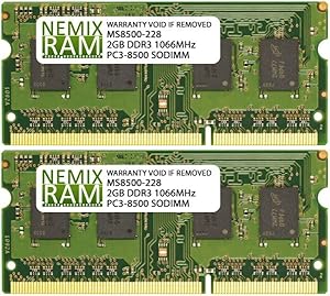 4GB 2X2GB NEMIX RAM Memory for Apple MacBook Pro Late 2008-2010