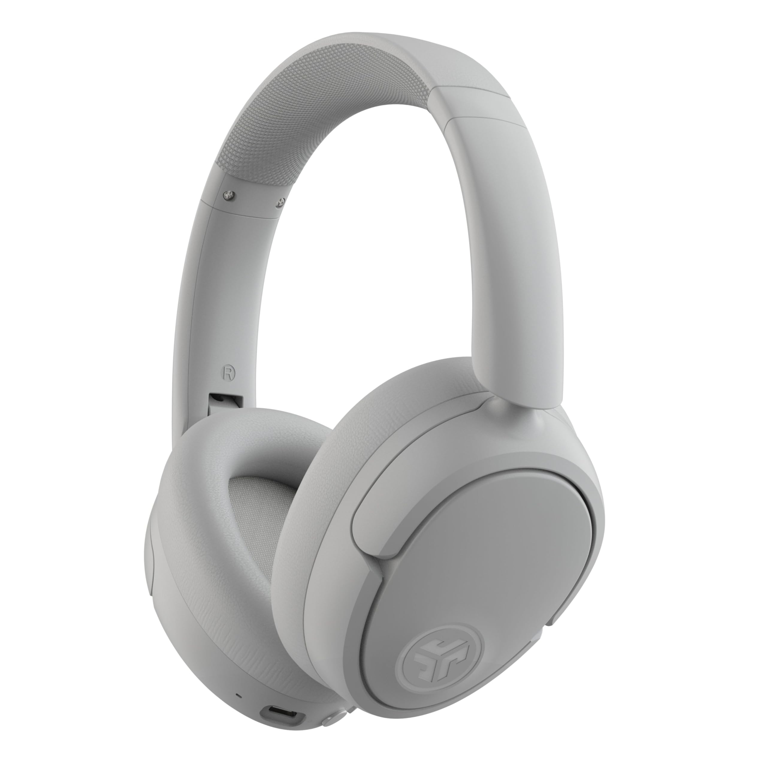 JLab JBuds LUX ANC Active Noise Cancelling Headphones - Wireless Over Ear Headphones with Microphone, 70+ H Playtime Foldable Bluetooth Earphones with Multipoint & Customisable Sound, White