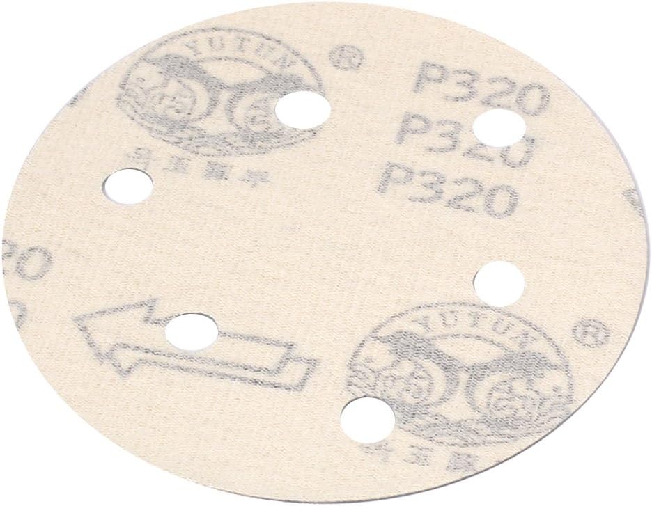 Aexit 5" Sandpaper Auto Car Paint Polishing Sanding Disc Hook and Loop Fastener 6 Holes 320 Grit 20pcs (ce1b3597a2a65a6a21ec9c6c9de4d294) - Image 3
