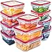 fullstar 18-piece Food storage Containers Set with Lids, Plastic Leak-Proof BPA-Free Containers for Kitchen Organization, Meal Prep, Lunch Containers