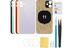 UooFide Back Rear Cover Glass Replacement Compatible with iPhone 11 6.1-Inches All Carriers with Installation Manual + Repair Tool Kit (Purple)
