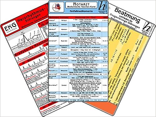 Notarzt Karten Set Herzrhythmusstorungen Notfallmedikamente Beatmung Oxygenierungs Storungen Ekg Auswertung Amazon De Hawelka Verlag Bucher