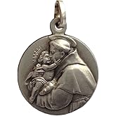 I G J 925 STERLING SILVER SAINT ANTHONY OF PAUDUA MEDAL - THE PATRON SAINTS MEDAL - 100% MADE IN ITALY