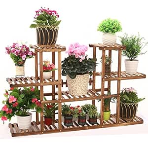 Z Estante de Flores de Madera, Macizo de Madera Marco de Planta de ...