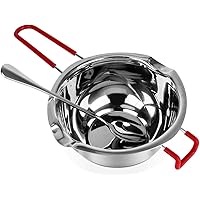 Stainless Steel 680ml Double Boiler Pot with Heat Resistant Handle for Melting Chocolate, Candy and Candle Making
