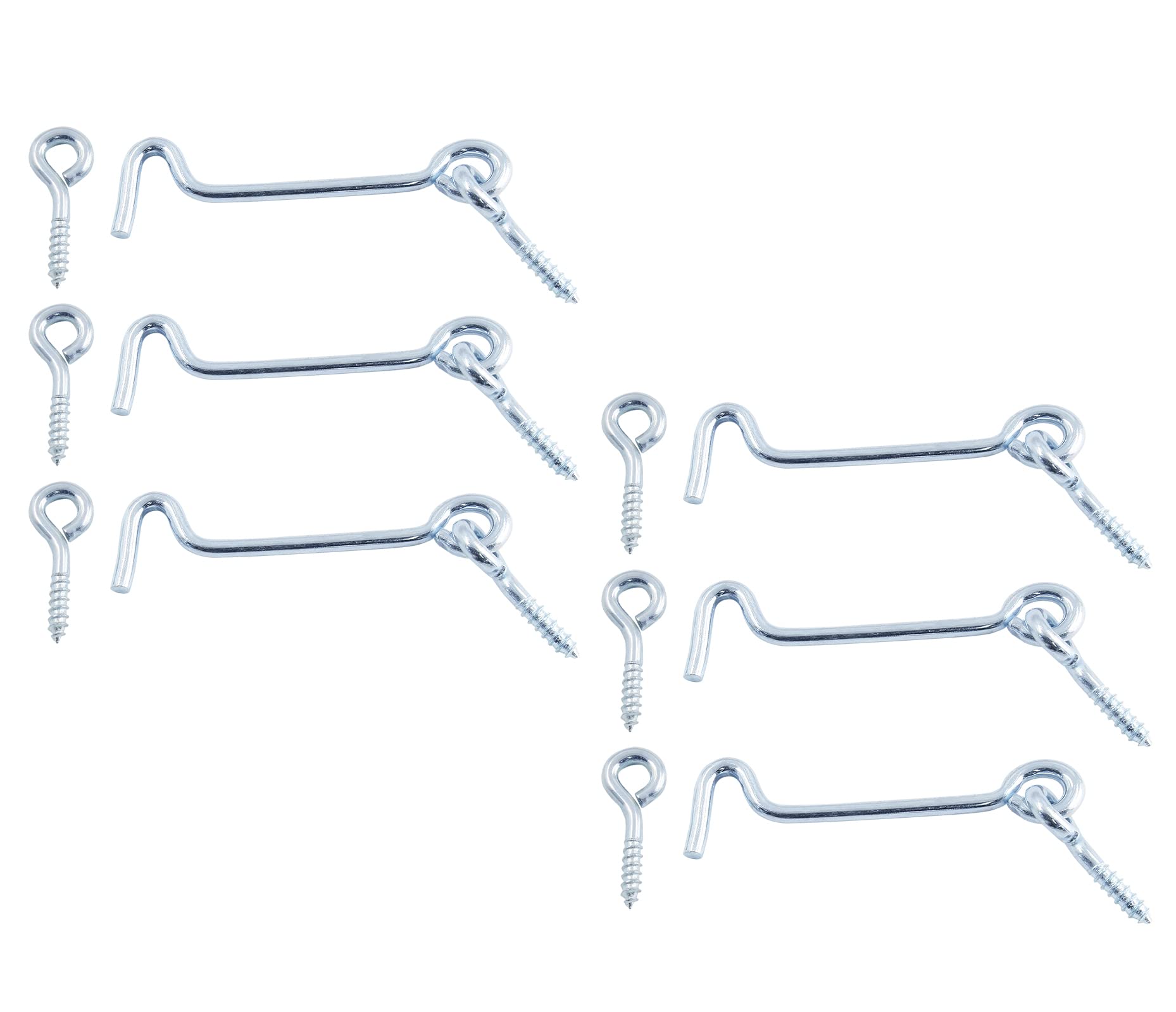 Photo 1 of Jiozermi 6pcs 3 Inch Cabin Hook and Eye Latch with Mounting Screws, for Wood Gate Door Swivel Window