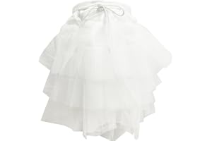TAIKMD Little Big Girl’s Half Slip Hoopless Petticoat Crinoline with 3 Layers Tutu Skirt