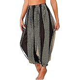 Chiffon Belly Dance Harem Pants Arabic Halloween Lantern Shiny Sequins Pants Fancy Pants Bloomers Trousers for Dancing Women