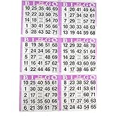 6 on Purple Bingo Paper Cards - 500 sheets - 3000 cards