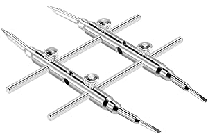 NEEWER Stainless Steel Lens Spanner Wrench, Professional Repairing Opening Tool with Curved Double Sided Point, Flat Tips Len