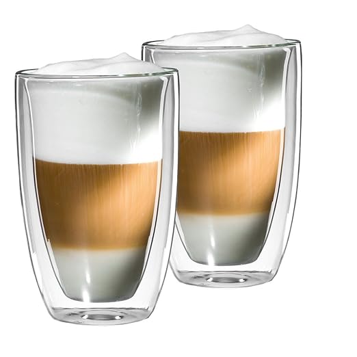 mohnblume - 2er Set LATTE MACCHIATO Glas 350ml SONDER EDITION, doppelwandig (Thermoglas) mit Schwebeeffekt, auch als Cocktail