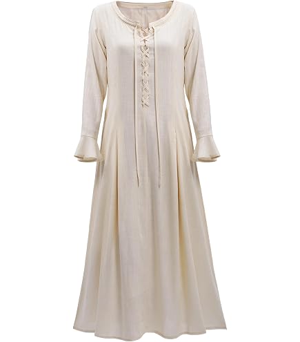 Making Believe Womens Chemise Peasant Dress (One Size, Cream) : Clothing, Shoes & Jewelry
