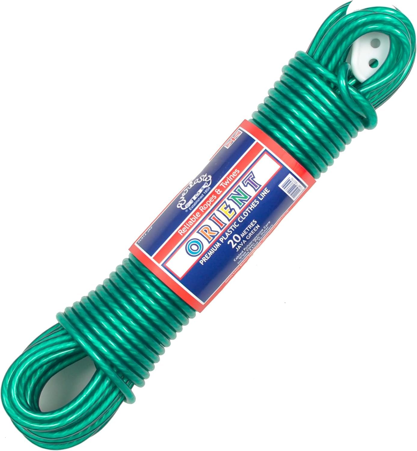 EVERLASTO Quality 20m 'Orient' PVC Clothes/Washing Line 4.8mm Thick - GREEN
