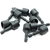 TMAX 10p 1/2" Magnetic Nutsetter Nut Driver 1/4" Shank, Impact S2 Steel | Designed For Use In Impact Drivers And Wrenches |Used In Household Diy, Woodworking, Professional Machinery Repair