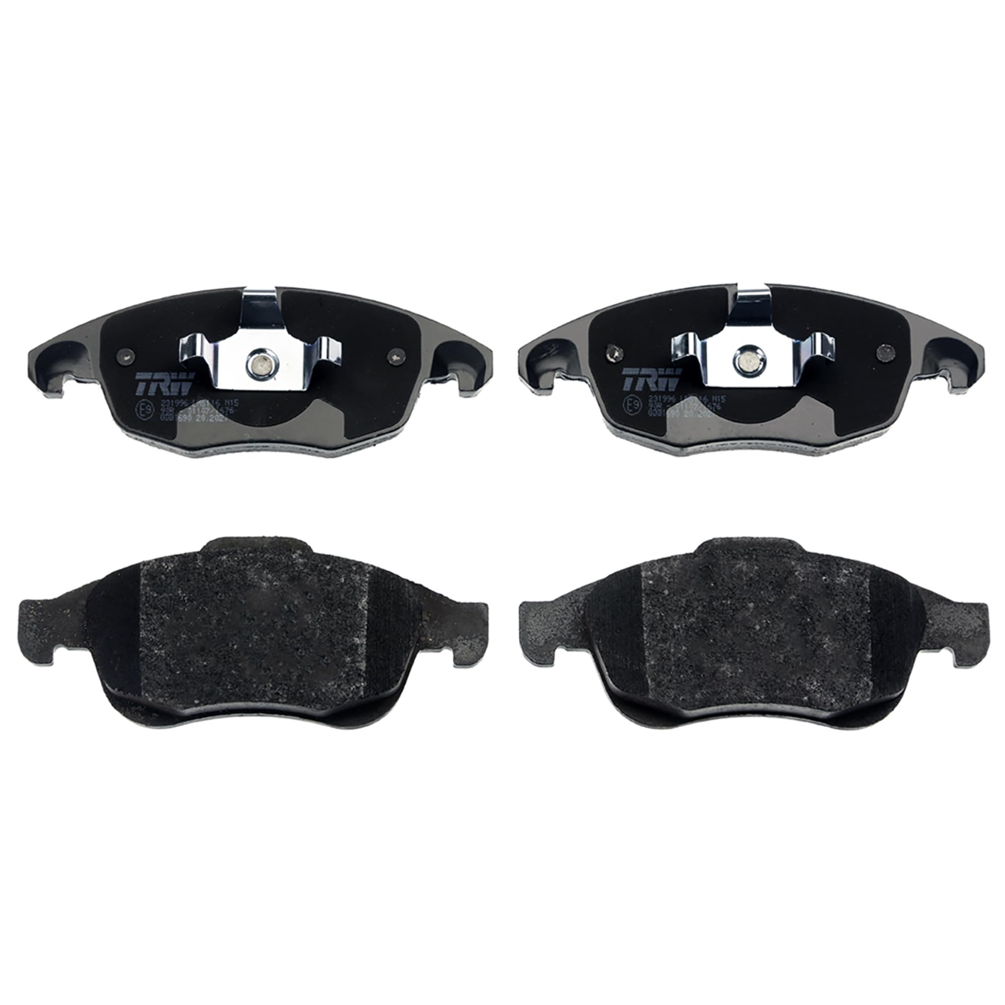 TRW GDB1690 Brake Pad Set of 4 for Citroen Berlingo Box Body/MPV (B9) 2008 - Front Axle and other vehicles