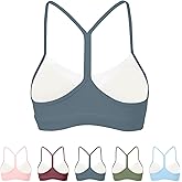 Sports Bra for Women Low Impact Racerback Workout Bras Sexy Thin Straps Yoga Sport Bras with Removable Pads