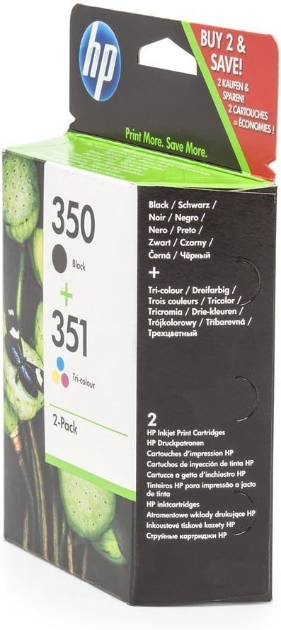 Hp Photosmart C 4380 Original Hp Sd412ee Nr 350 Nr 351 Cartouche D Encre Pack Promo Noir Couleur Amazon Fr Fournitures De Bureau