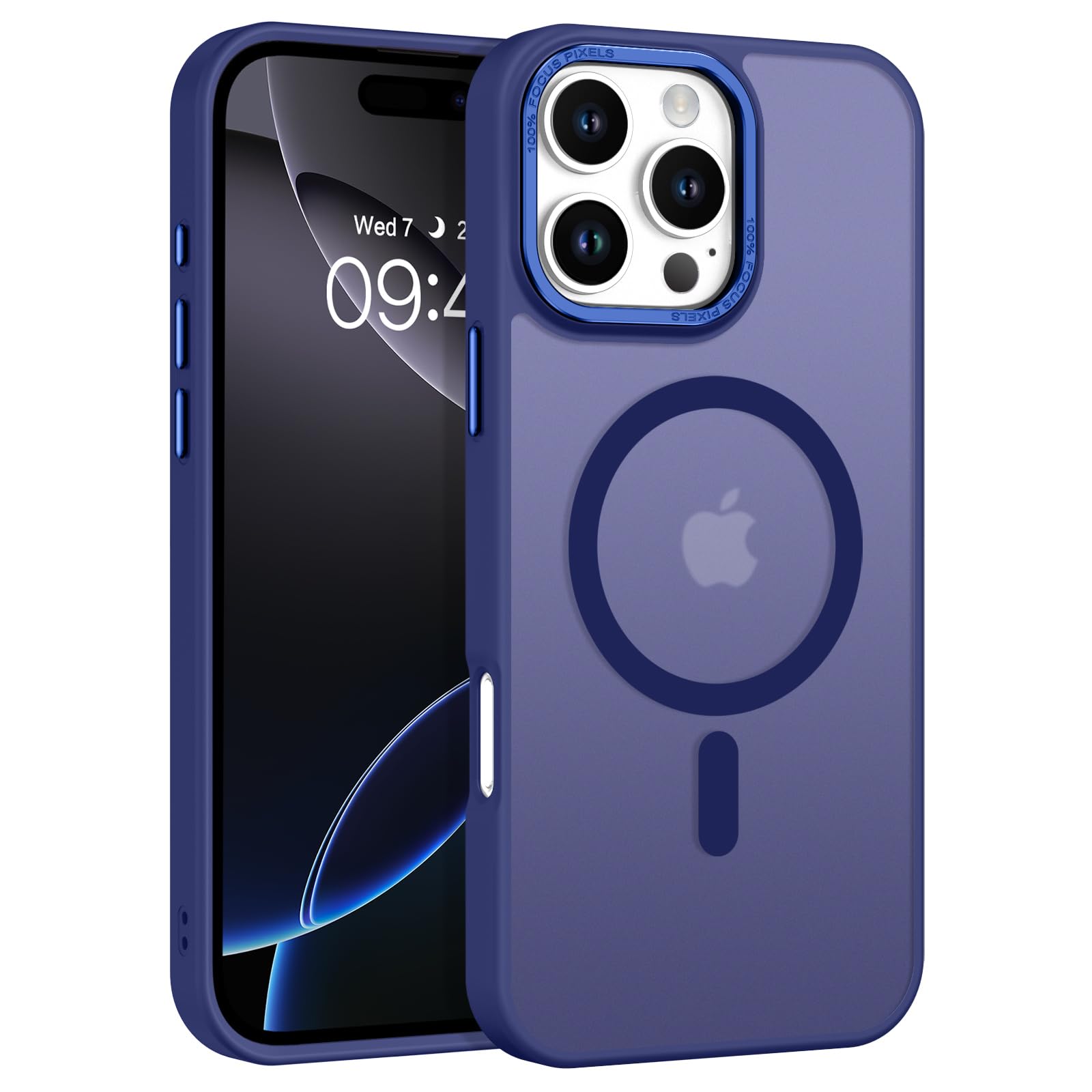 BENTOBEN Magnetic for iPhone 16 Pro Max Case,(Compatible with MagSafe) (Military Grade Drop Protection) Slim Translucent Matte Shockproof with Anti-Fingerprint Phone Case 6.9",Klein Blue