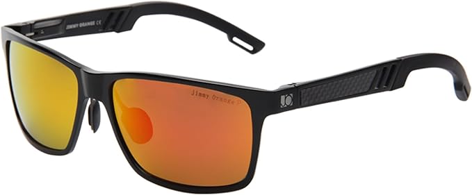 Amazon ジミー オレンジ Jimmy Orangeサングラス ファッション メンズ アウトドア ドライブ ミラー 反射 偏光 レンズ Uvカット ウェリントン サングラス J661 ブラック レッド サングラス 通販