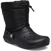 Crocs Classic Lined Neo Puff Boot (Little Kid/Big Kid) Black 4 Big Kid M