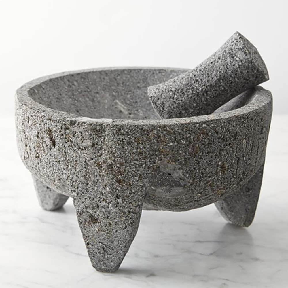 Mortar & Pestles Home & Garden 9" Molcajete Authentic Mexican Basalt