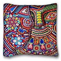 Tarolo Decorative Oaxaca Mexico Mexican Mayan Tribal Art Boho Travel Throw Pillow Case Cases Cover Cushion Covers Sofa Size 16x16 Inches One Side